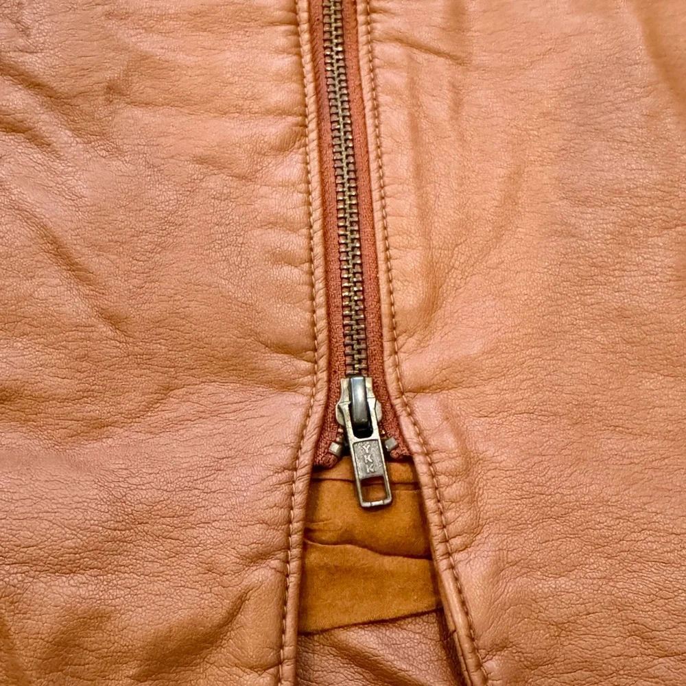 Free People Faux Leather Brown Mini Skirt, Size 4